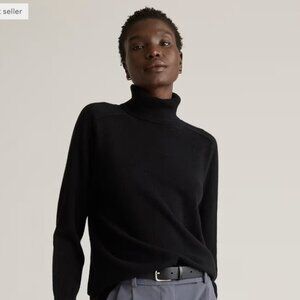 NWT Quince 100% Mongolian Cashmere Turtleneck Sweater – Black – SOLD OUT